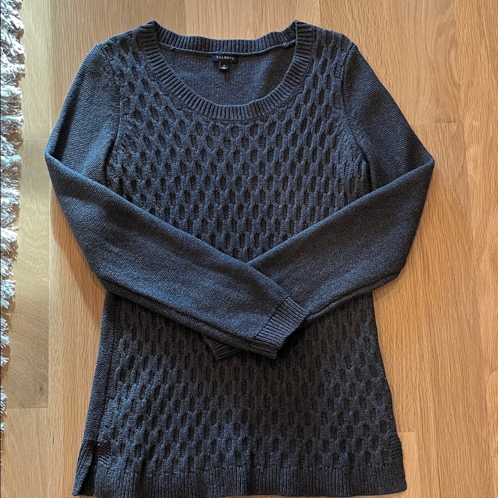 Talbots Dark Gray Textured Women's Sweater